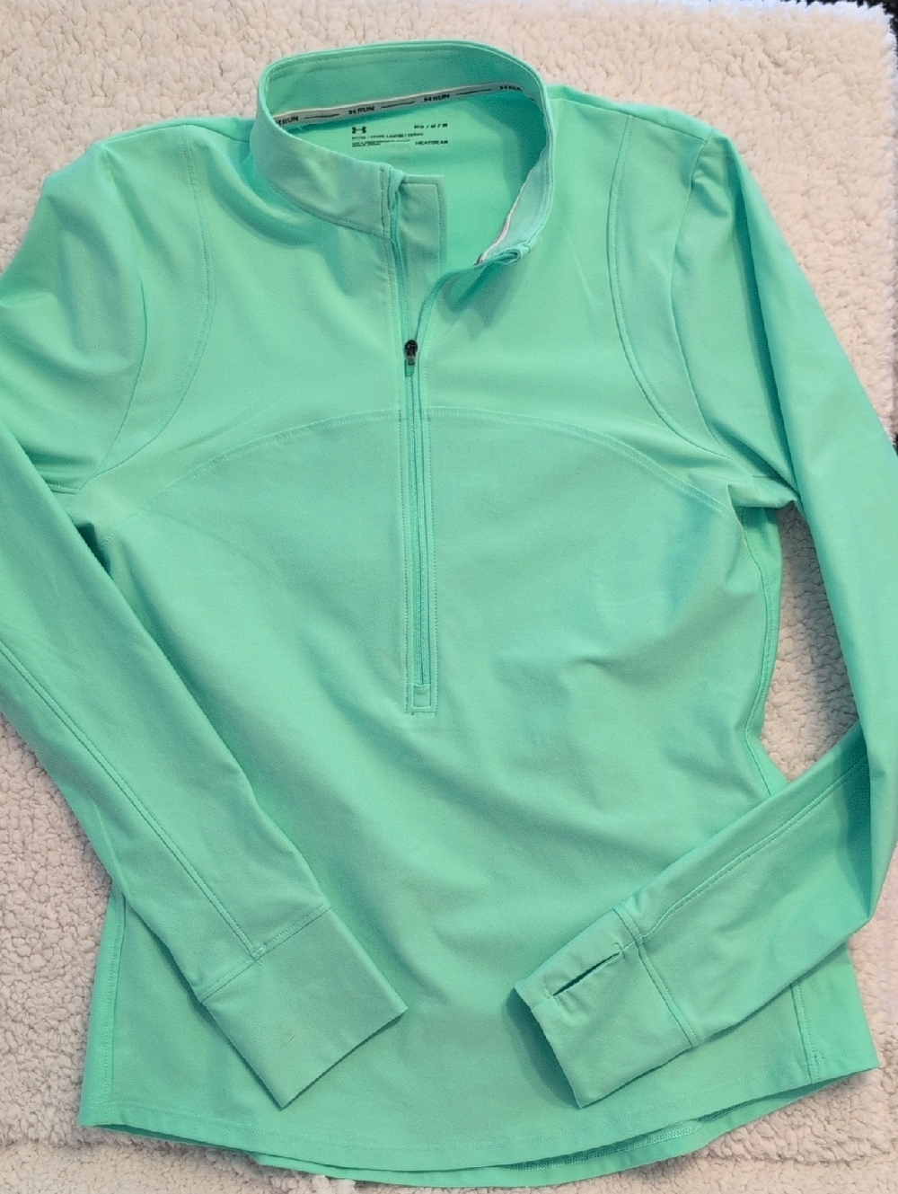 Under Armour Women's Mint Green Quarter-Zip Performance Top
